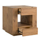 Ayma End Table | 1 Inner Shelf | Drawers | Brown Oak Wood Frame | 24’’ BM333128