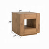 Ayma End Table | 1 Inner Shelf | Drawers | Brown Oak Wood Frame | 24’’ BM333128