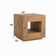 Ayma End Table | 1 Inner Shelf | Drawers | Brown Oak Wood Frame | 24’’ BM333128