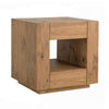 Ayma End Table | 1 Inner Shelf | Drawers | Brown Oak Wood Frame | 24"