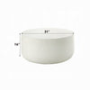 Utan Coffee Table | Modern Natural White Cement Frame | Round 31’’ BM333129