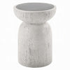 Elyana Accent Table | Sculpted Natural Gray Cement | Round 14" Top