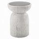 Elyana Accent Table | Sculpted Natural Gray Cement | Round 14" Top