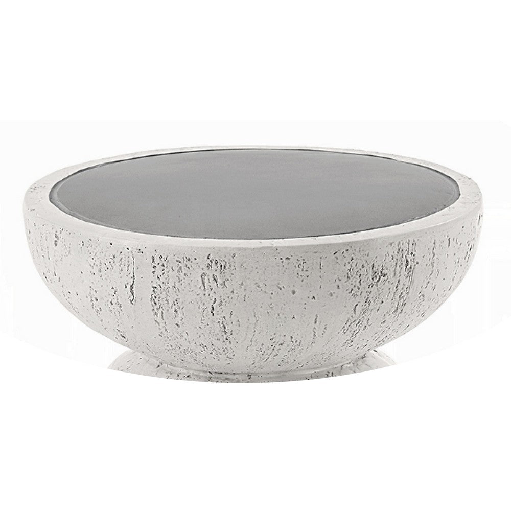 Elyana Accent Table | Sculpted Natural Gray Cement | Round 14’’ Top BM333130