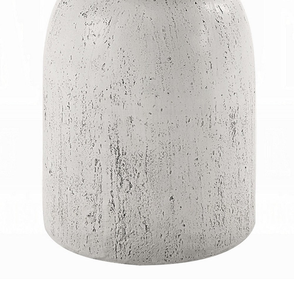 Elyana Accent Table | Sculpted Natural Gray Cement | Round 14’’ Top BM333130