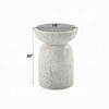 Elyana Accent Table | Sculpted Natural Gray Cement | Round 14’’ Top BM333130