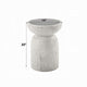 Elyana Accent Table | Sculpted Natural Gray Cement | Round 14’’ Top BM333130