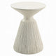 Uane Accent Table | Sculpted Natural White Cement | Round 16’’ Top BM333131