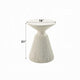 Uane Accent Table | Sculpted Natural White Cement | Round 16’’ Top BM333131