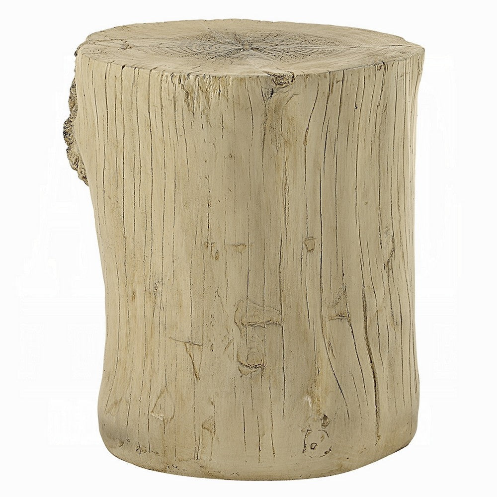 Rennie Accent Table | Light Natural Brown Cement | Log Shape | 14’’ BM333132
