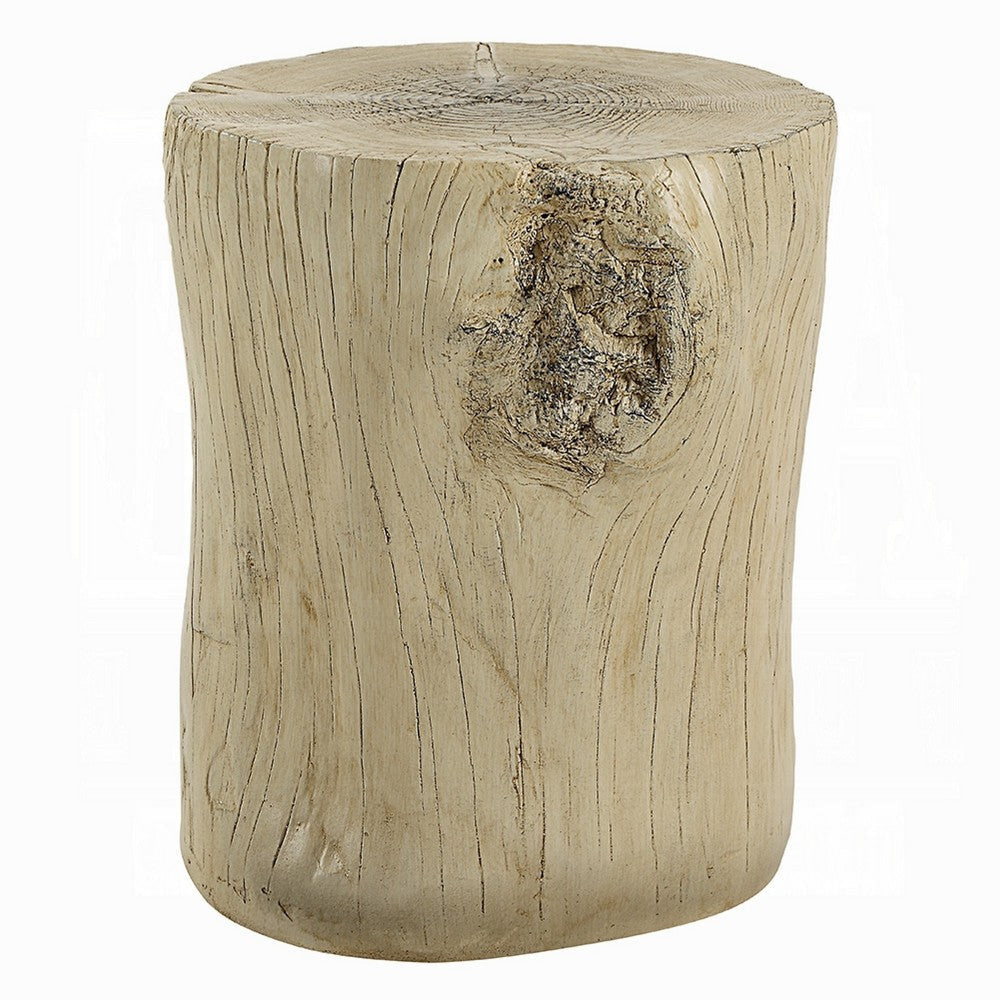 Rennie Accent Table | Light Natural Brown Cement | Log Shape | 14’’ BM333132