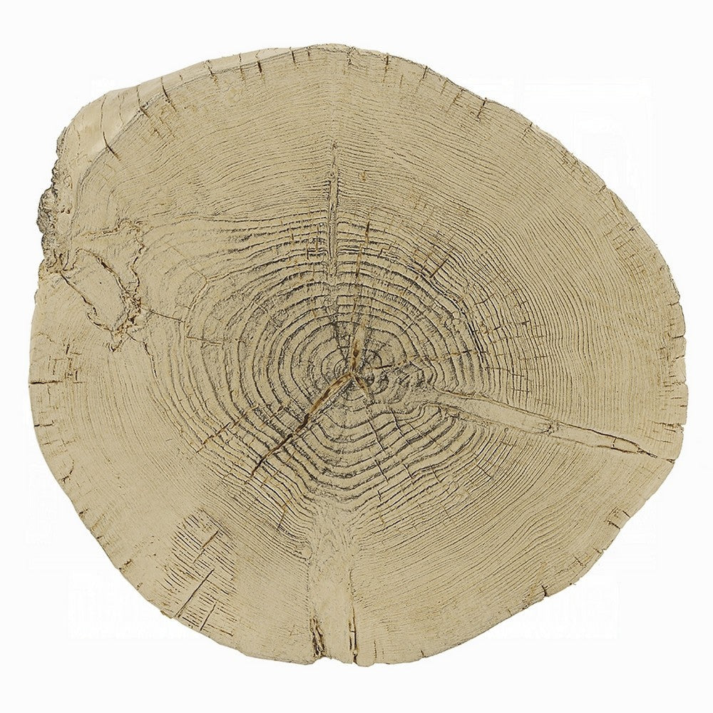 Rennie Accent Table | Light Natural Brown Cement | Log Shape | 14’’ BM333132