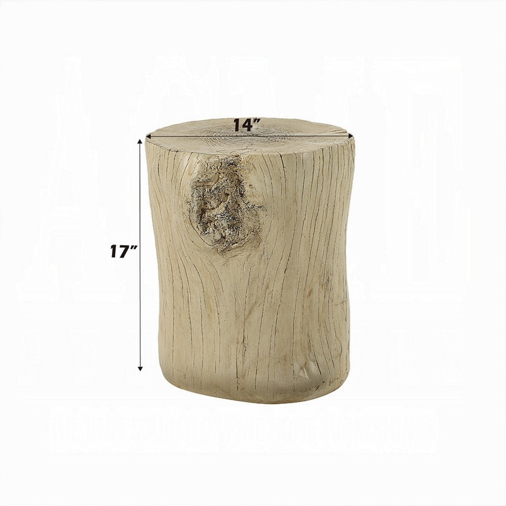 Rennie Accent Table | Light Natural Brown Cement | Log Shape | 14’’ BM333132
