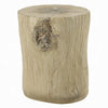 Rennie Accent Table | Light Natural Brown Cement | Log Shape | 14"
