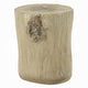 Rennie Accent Table | Light Natural Brown Cement | Log Shape | 14"