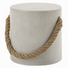 Rennie Accent Table | Natural Gray Cement | Rope Handle | Round 16’’ BM333133