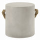 Rennie Accent Table | Natural Gray Cement | Rope Handle | Round 16’’ BM333133