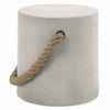 Rennie Accent Table | Natural Gray Cement | Rope Handle | Round 16’’ BM333133