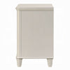 Veda Nightstand | Elegant Pearl White Wood | 2 Modern Drawers | 30’’ BM333137