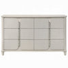 Veda Wide Dresser | Luxurious Pearl White Wood | 6 Modern Drawers BM333138