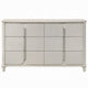 Veda Wide Dresser | Luxurious Pearl White Wood | 6 Modern Drawers BM333138