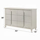 Veda Wide Dresser | Luxurious Pearl White Wood | 6 Modern Drawers BM333138