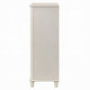 Veda Tall Dresser Chest | Elegant Pearl White Wood | 5 Modern Drawers BM333139