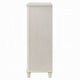 Veda Tall Dresser Chest | Elegant Pearl White Wood | 5 Modern Drawers BM333139