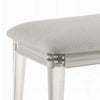 Veda Accent Bench | Light Gray Boucle | Pearl White Wood Finish | 54’’ BM333140