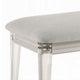 Veda Accent Bench | Light Gray Boucle | Pearl White Wood Finish | 54’’ BM333140