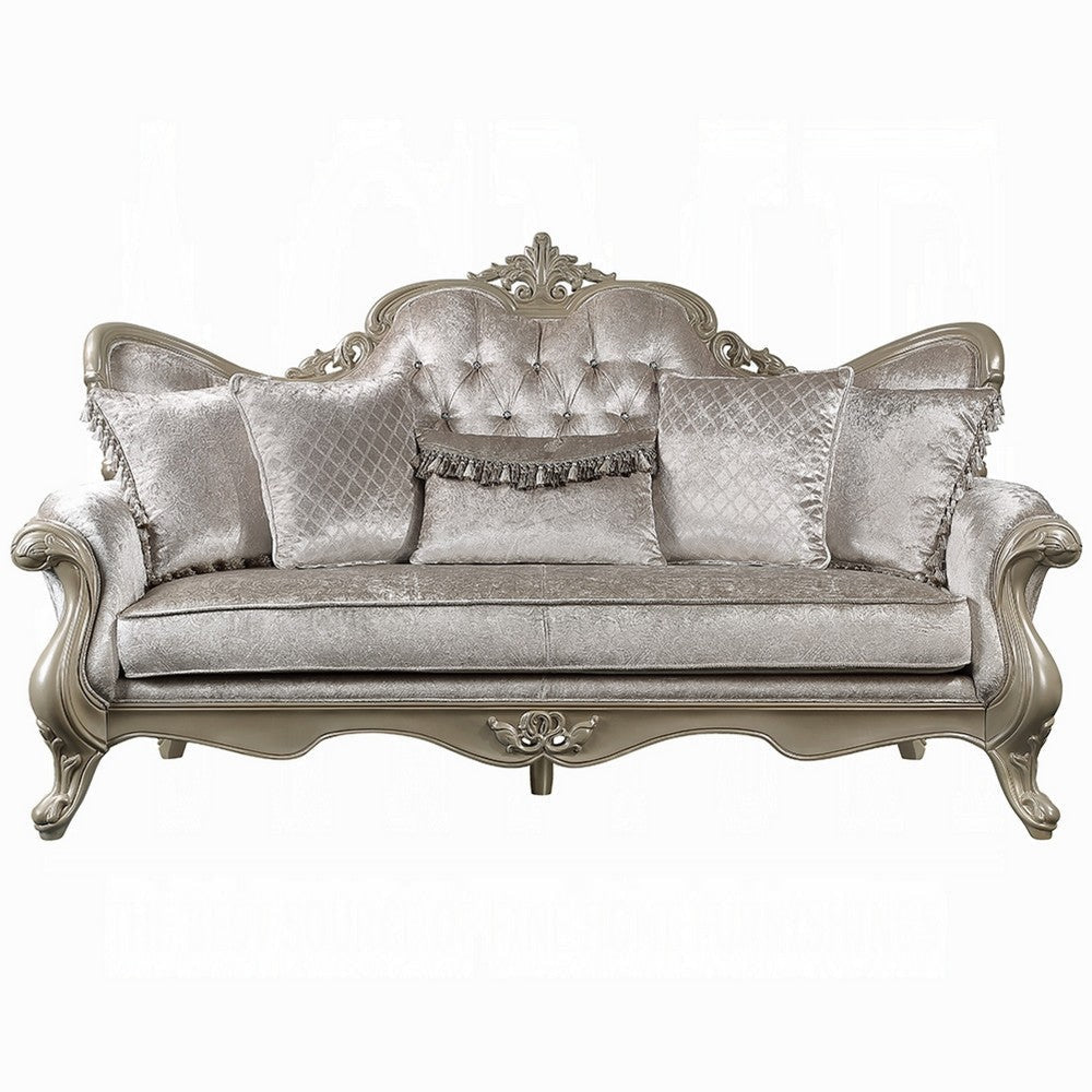 Bertha Sofa | Ornate Carved European Classic Beige Champagne | 85’’ BM333141