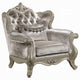 Bertha Accent Chair | European Ornate Carved Beige | Champagne Wood