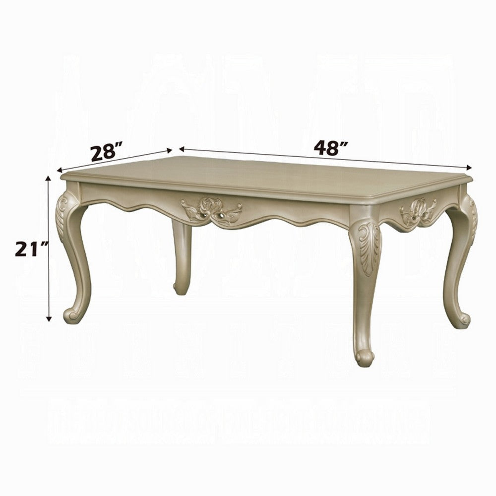 Bertha Coffee Table | Ornate Classical European Champagne Gold | 48’’ BM333143