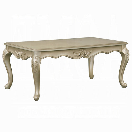 Bertha Coffee Table | Ornate Classical European Champagne Gold | 48"