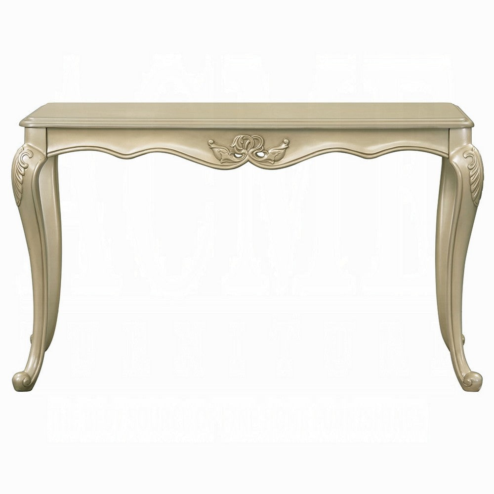 Bertha Sofa Table | Ornate Classic European Champagne Gold Wood 52’’ BM333145