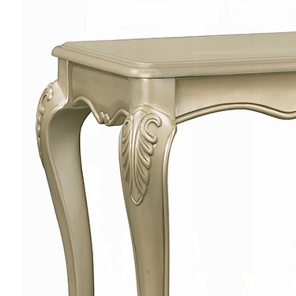 Bertha Sofa Table | Ornate Classic European Champagne Gold Wood 52’’ BM333145