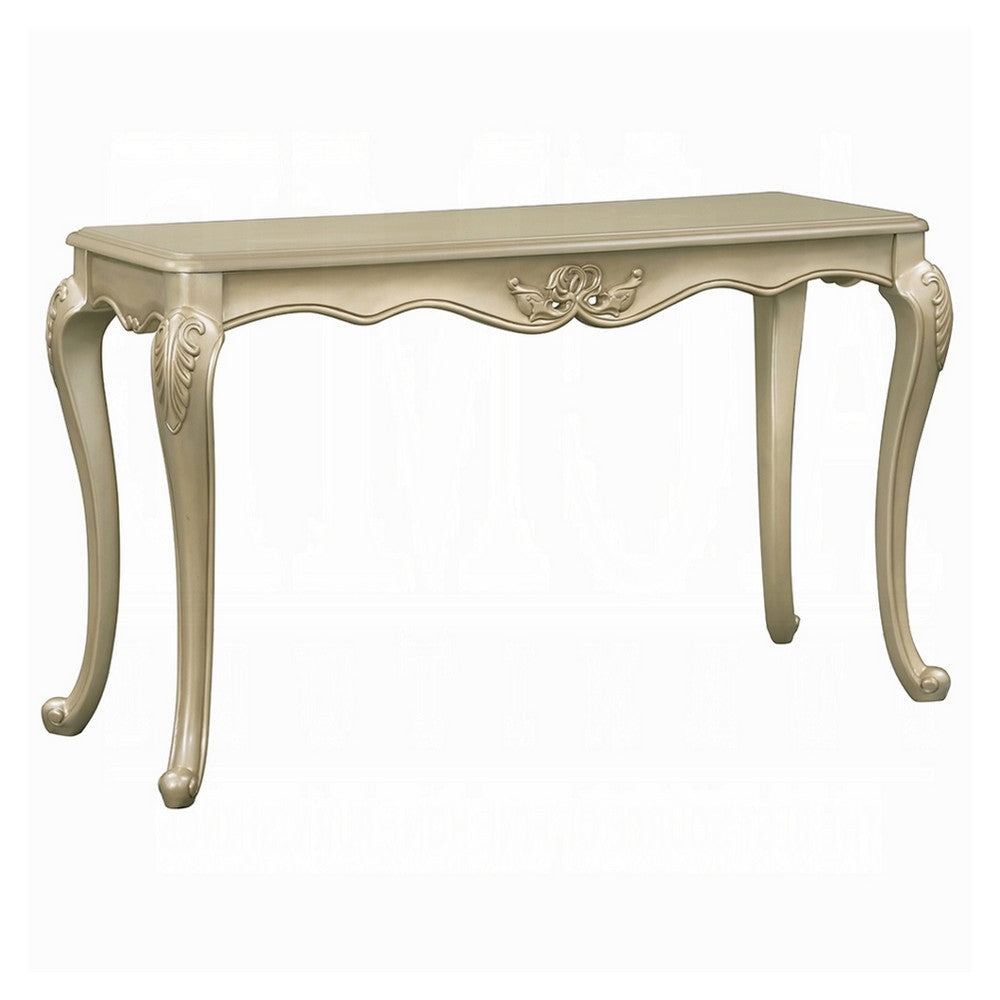Bertha Sofa Table | Ornate Classic European Champagne Gold Wood 52’’ BM333145