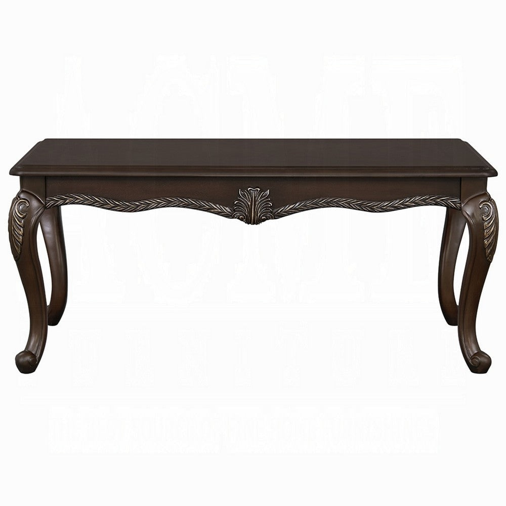 Reese Coffee Table | European Carved Classic Cherry Brown Wood | 48’’ BM333146