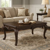Reese Coffee Table | European Carved Classic Cherry Brown Wood | 48"