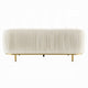 Artina Sofa | 2 Accent Throw Pillows | Ivory Velvet | Gold Metal | 89’’ BM333148