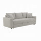 Conan Sleeper Sofa | Full Fold Out Bed | 2 Pillows | Gray Boucle | 89"