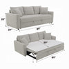 Conan Sleeper Sofa | Full Fold Out Bed | 2 Pillows | Gray Boucle | 89’’ BM333150