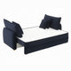 Leif Sleeper Sofa | Full Fold Out Bed | 3 Pillows | Blue Velvet 88’’ BM333151