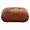Erico Ottoman | Tufted Rust Brown Chenille | Foam Cushion Top | 35’’ BM333152