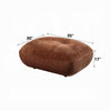 Erico Ottoman | Tufted Rust Brown Chenille | Foam Cushion Top | 35’’ BM333152