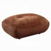 Erico Ottoman | Tufted Rust Brown Chenille | Foam Cushion Top | 35"