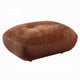 Erico Ottoman | Tufted Rust Brown Chenille | Foam Cushion Top | 35"