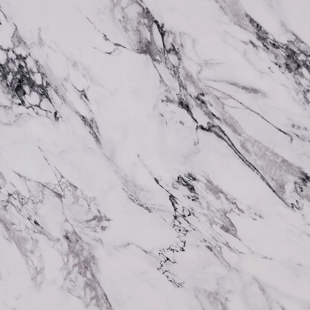 Ritzy Coffee Table | Modern Plinth | White Gray Faux Stone | 48’’ BM333153