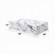 Ritzy Coffee Table | Modern Plinth | White Gray Faux Stone | 48’’ BM333153