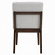 Eyna Side Dining Chair Set of 2 | Soft Gray Linen | Dark Brown Wood BM333154